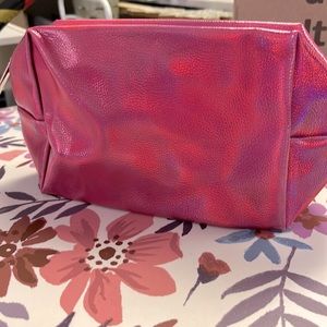 Metallic Pink makeup bag